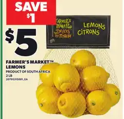 Loblaws FARMER'S MARKET LEMONS, 2 LB offer