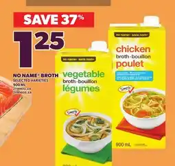 Loblaws NO NAME BROTH, 900 ML offer