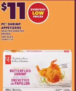 Loblaws PC SHRIMP APPETIZERS, 340-454 G offer