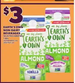 Loblaws EARTH'S OWN NON-DAIRY BEVERAGES, 1.89 L offer