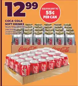 Loblaws COCA-COLA SOFT DRINKS, 24X355 ML offer