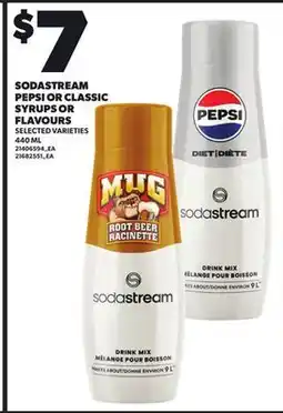 Loblaws SODASTREAM PEPSI OR CLASSIC SYRUPS OR FLAVOURS, 440 ML offer