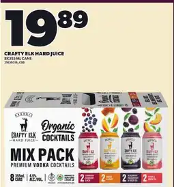 Loblaws CRAFTY ELK HARD JUICE, 8X355 ML CANS offer