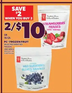 Loblaws PC FROZEN FRUIT, 300-600 G offer