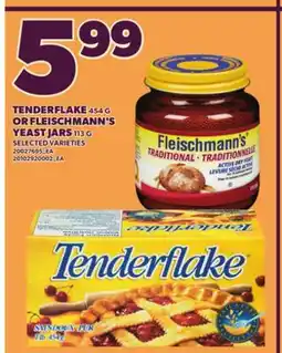 Loblaws TENDERFLAKE 454 G OR FLEISCHMANN'S YEAST JARS 113 G offer