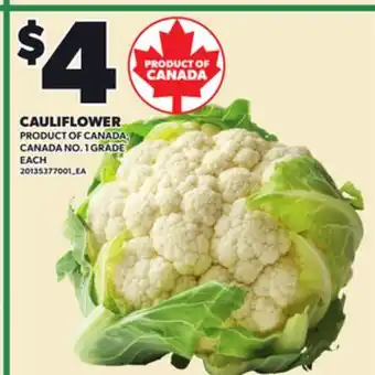 Loblaws CAULIFLOWER offer