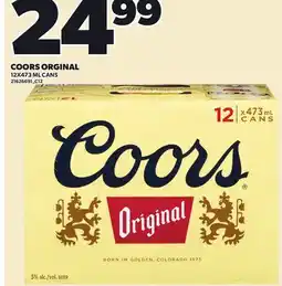 Loblaws COORS ORGINAL, 12X473 ML CANS offer