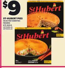 Loblaws ST-HUBERT PIES, 675-825 G offer