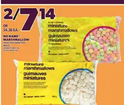 Loblaws NO NAME MARSHMALLOW, 400 G offer