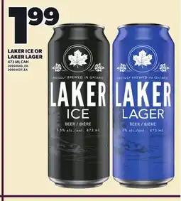 Loblaws LAKER ICE OR LAKER LAGER, 473 ML CAN offer