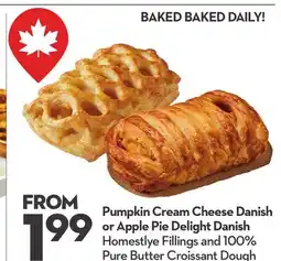 Longo's Pumpkin Cream Cheese Danish or Apple Pie Delight Danish offer