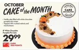 Longo's 8 White Chocolate Pumpkin Pie Cake offer