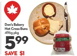 Longo's Don's Bakery Hot Cross Buns offer
