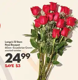 Longo's Longo's 12 Stem Rose Bouquet offer
