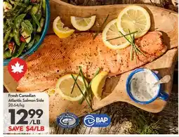 Longo's Fresh Canadian Atlantic Salmon Side offer