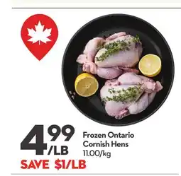 Longo's Frozen Ontario Cornish Hens offer