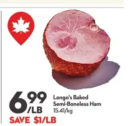 Longo's Longo's Baked Semi-Boneless Ham offer