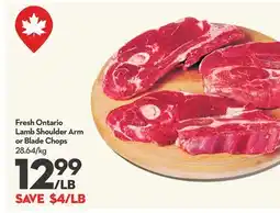 Longo's Fresh Ontario Lamb Shoulder Arm or Blade Chops offer