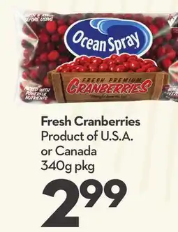 Longo's Fresh Cranberries offer