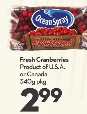 Longo's Fresh Cranberries offer