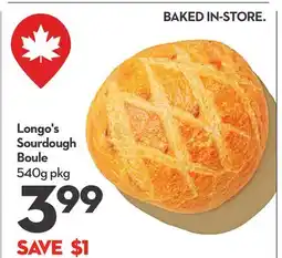 Longo's Sourdough Boule offer
