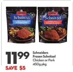 Longo's Schneiders Frozen Schnitzel offer