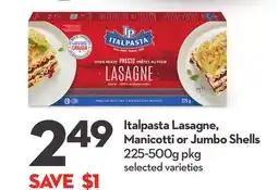 Longo's Lasagne, Manicotti or Jumbo Shells offer