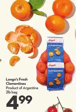 Longo's Longo's Fresh Clementines offer