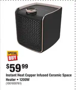 Home Depot Instant Heat Copper Infused Ceramic Space Heater • 1200W offer