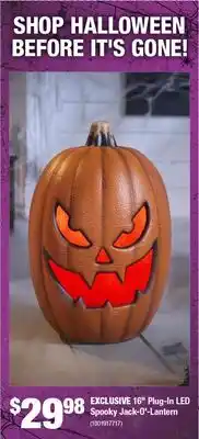 Home Depot EXCLUSIVE 16 Plug-In LED Spooky Jack-O'-Lantern offer