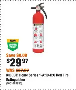 Home Depot KIDDE Home Series 1-A:10-B:C Red Fire Extinguisher offer