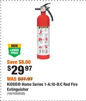 Home Depot KIDDE Home Series 1-A:10-B:C Red Fire Extinguisher offer