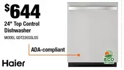 Home Depot 24 Top Control Dishwasher offer