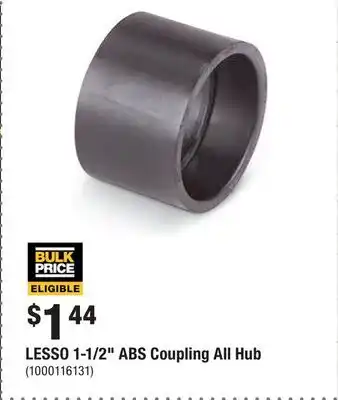 Home Depot LESSO 1-1/2 ABS Coupling All Hub offer