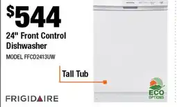Home Depot 24 Front Control Dishwasher offer