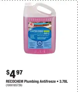 Home Depot RECOCHEM Plumbing Antifreeze • 3.78L offer