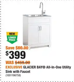 Home Depot EXCLUSIVE GLACIER BAY All-In-One Utility Sink with Faucet offer