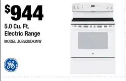 Home Depot 5.0 Cu. Ft. Electric range offer