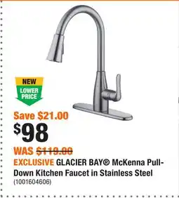 Home Depot EXCLUSIVE GLACIER BAY McKenna Pull-Down Kitchen Faucet in Stainless Steel offer