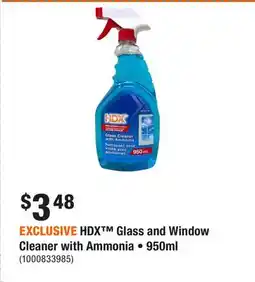 Home Depot EXCLUSIVE HDX Glass and Window Cleaner with Ammonia • 950ml offer