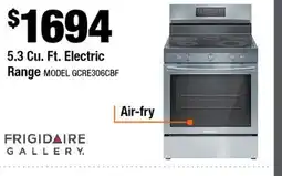 Home Depot 5.3 Cu. Ft. Electric range offer