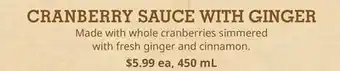 Farm Boy CRANBERRY SAUCE WITH GINGER offer