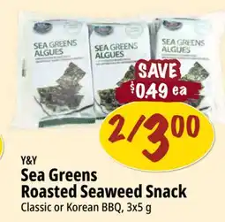 Farm Boy Y & Y Sea Greens Roasted Seaweed Snack offer
