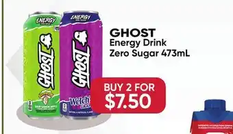 Healthy Planet GHOST Energy Drink Zero Sugar offer