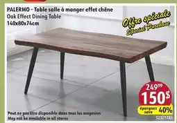 Sushi Shop PALERMO Oak Effect Dining Table offer
