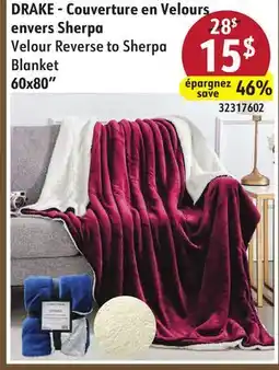 Sushi Shop Velour Reverse to Sherpa Blanket 60x80 offer