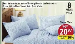Sushi Shop 8 pcs. Microfiber Sheet Set - Asst. Color offer