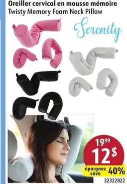 Sushi Shop Serenity Twisty Memory Foam Neck Pillow offer