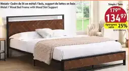 Sushi Shop Metal / Wood Bed Frame with Wood Slat Support Twin offer