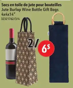 Sushi Shop Jute Burlap Wine Bottle Gift Bags offer